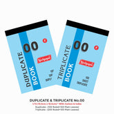 Duplicate & Triplicate No. 00 With Carbon & Index (10.5 cm x 18.0 cm) (Top Bound)